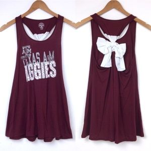 Rivalry Threads | Aggies Bow Tie Racer Back Tank